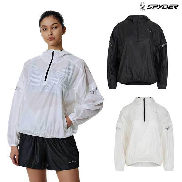 【】女性ランニングパッカブル軽量フード付きジップアップSPJFCNHD251W