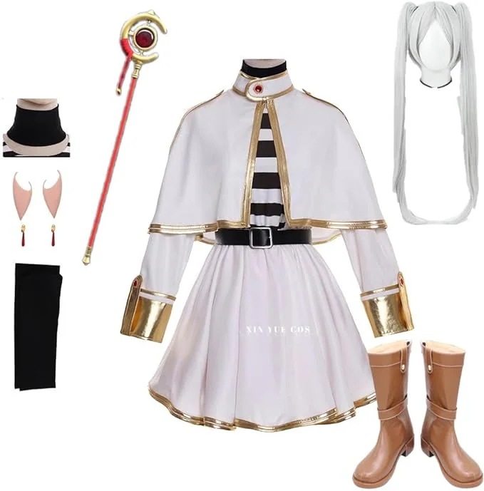 大人気フリーレン ヒンメル ウィッグ靴追加可 コスプレ 衣装 靴下 道具 ワンピース こん棒 飾り 精霊耳 ハロウイン クリスマス