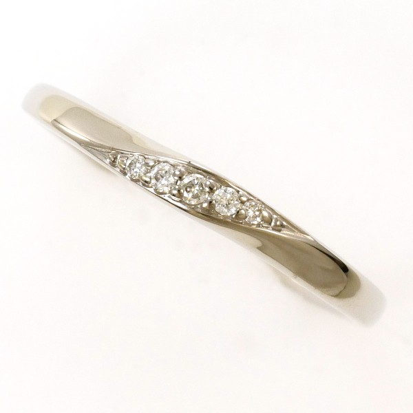 4℃ K10WG リング 指輪 10号 ダイヤ 総重量約1.6g ジュエリー 中古