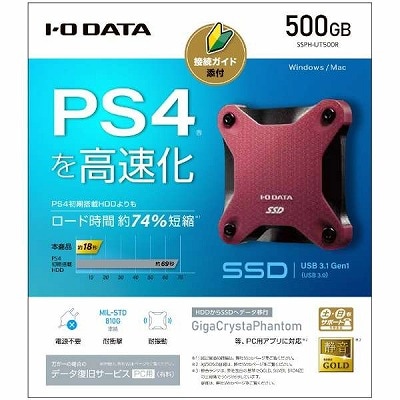 アイオーデータ　外付けSSD　SSPH-UT500R