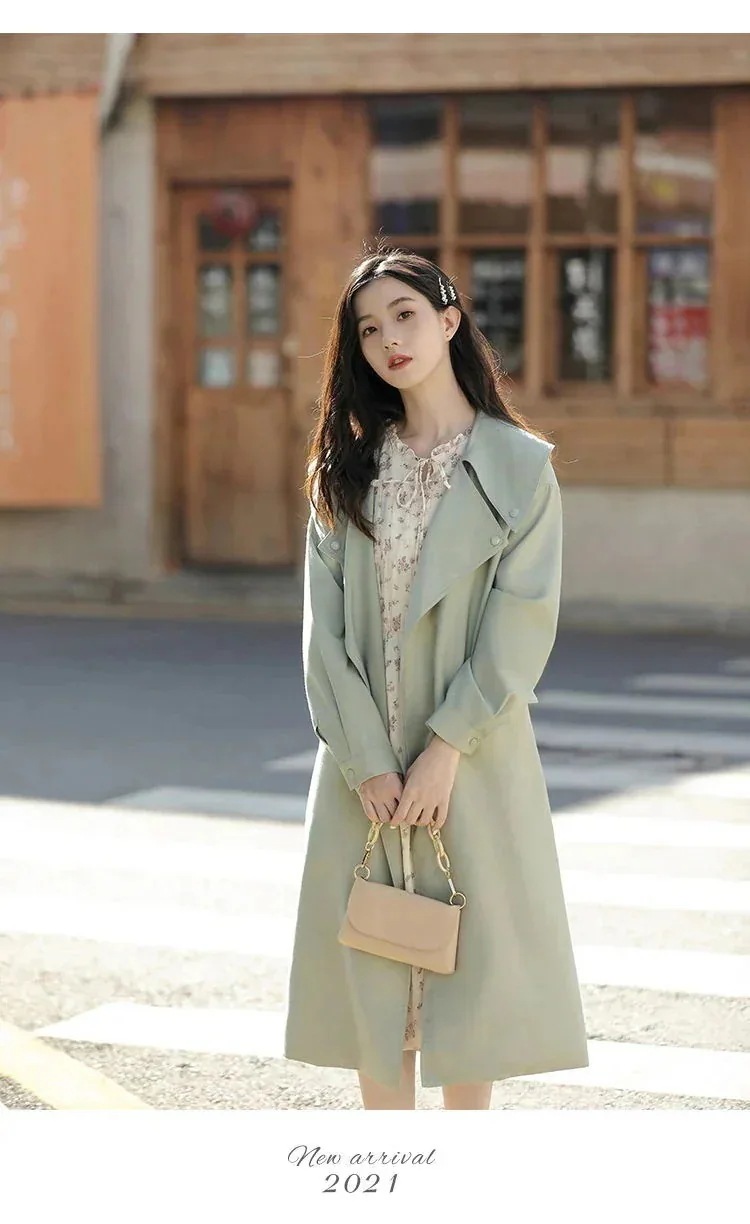 秋冬 アウター コート ジャケット トレンチコート ロング丈 スリミング トップス ロングコート ウンテンパーカー アウター レディース