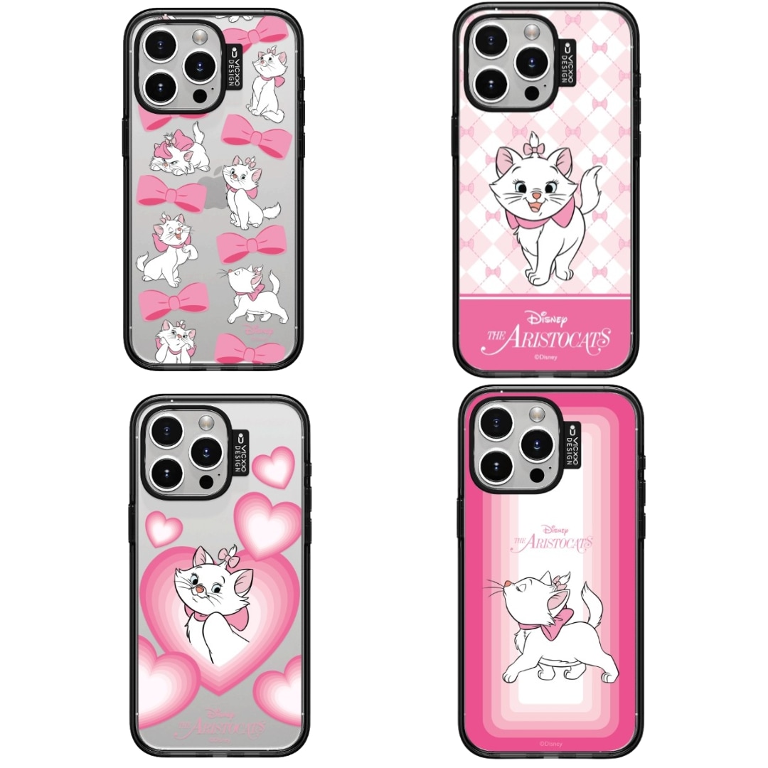 [vicxxo design] Disney MARIE PINK iphone ケース iphone15 iphone14 iphone13 iphone12