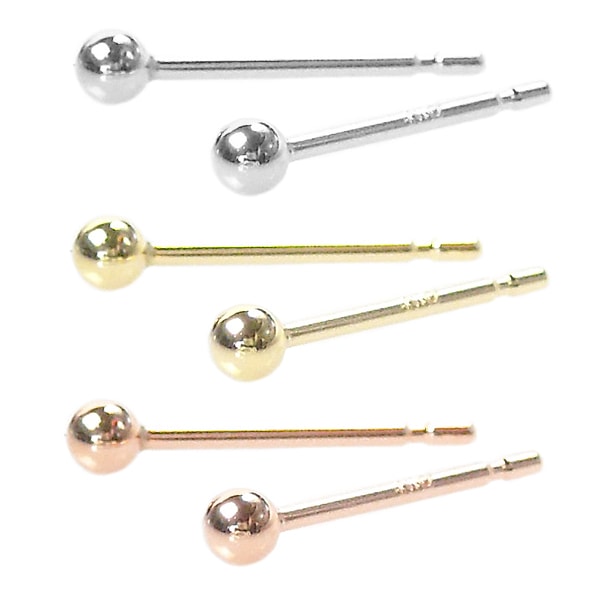 ピアス 丸玉 18k 18金 ピンクゴールド ホワイトゴールド k18 k18pg k14wg 約2mm 小さい 小さめ 地金 シンプル レディース 50代 40代 60代 30代 20代