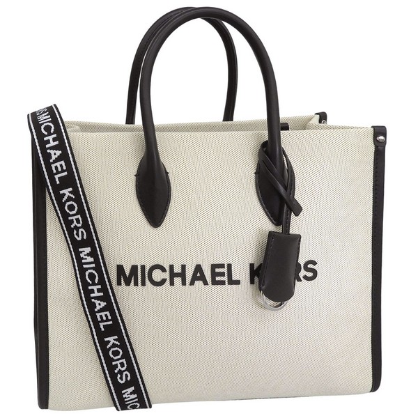 マイケルコース バッグ レディース 2WAY ショルダーバッグ アウトレット キャンバス ベージュ×ブラック 35S5S7ZT2C-001 MICHAEL KORS A4対応