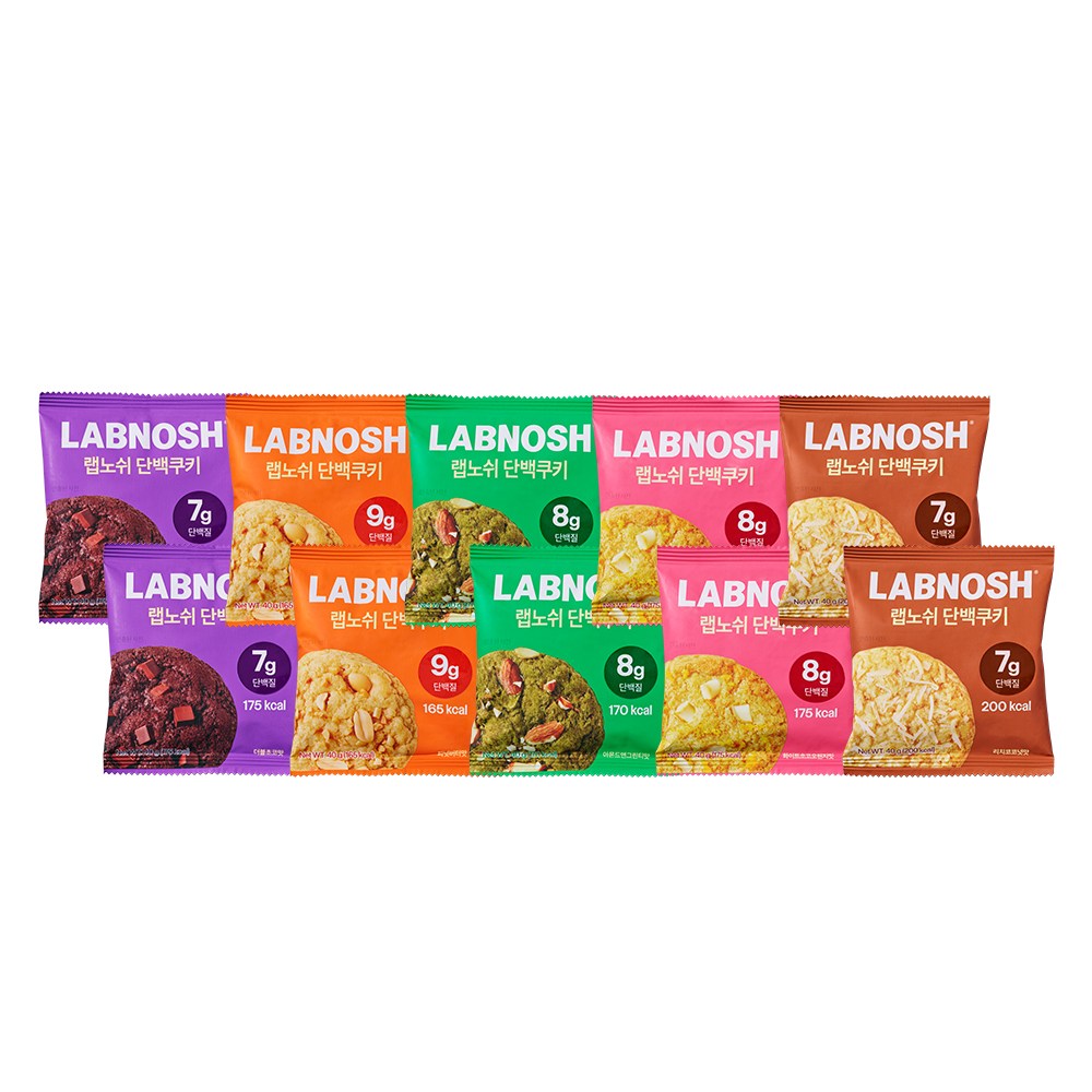 [韓国食品]ラプノッシュタンパククッキーミックス40g5種2pセット400g1個