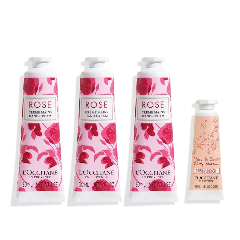 【福袋】ローズハンドクリームアソートセット ローズハンドクリーム30ml×3本にチェリーブロッサムハンドクリーム10ml（ミニサイズ）が入ったセット 男性 女性 人気
