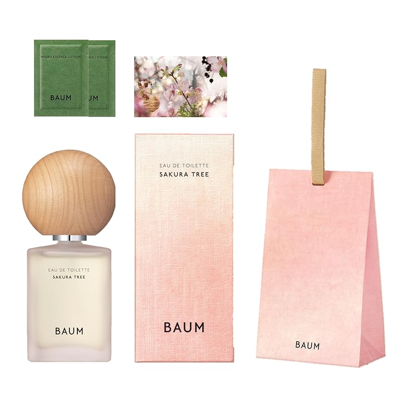BAUM(バウム) ギフトセット オードトワレ サクラツリー 60mL＋ショッパー＋メッセージカード＋ハイドロエッセンスローションサンプル オードトワレ さくらの蕾がほころぶ瞬間の樹木の息吹