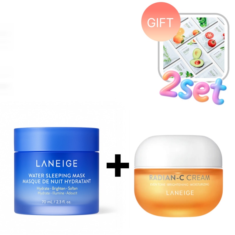 ラディアンC クリーム 30ml + ウォータースリーピングマスク EX 70ml. スキンケア化粧品. フェイスクリーム. ナイトマスク. 保湿ケア. 潤い. ツヤ肌. 韓国コスメ. フェイスケア