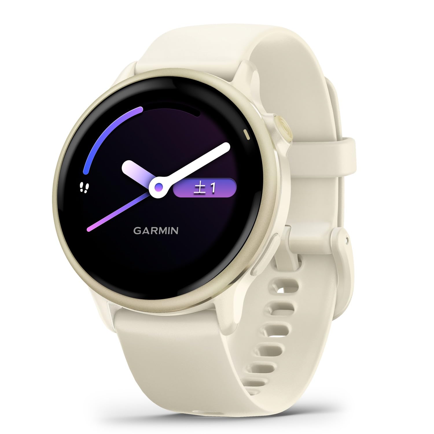 GARMIN(ガーミン) vivoactive 6 Bone/Lunar GoldフィットネスGPSウォッチ AMOLEDディスプレイ 36gの軽量設計 睡眠管理/フィットネス年齢/お昼寝検出/Sui