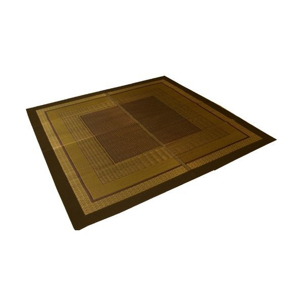 8212770 純国産 い草ラグカーペット 「DXランクス総色」 約191191cm ワイン【沖縄北海道離島配送不可】 メーカー直送