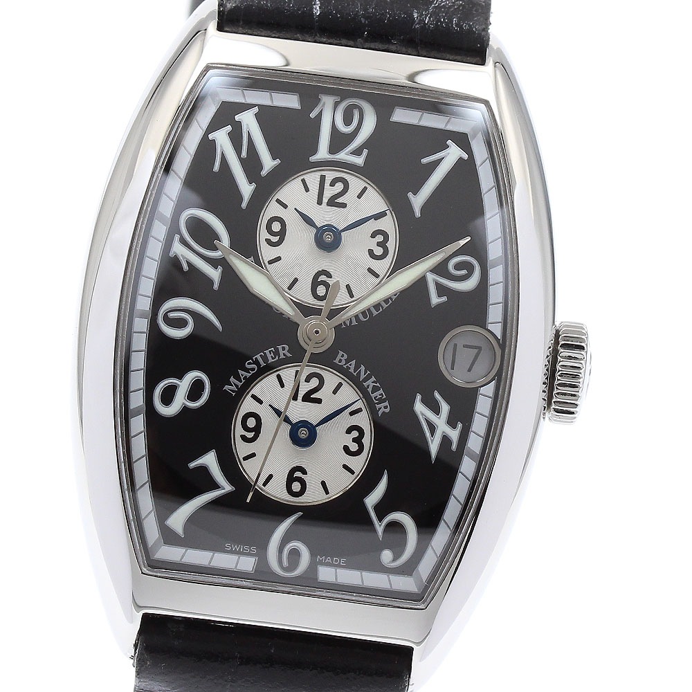 フランクミュラー FRANCK MULLER 5850MB トノーカーベックス マスターバンカー デイト 自動巻き メンズ 良品 保証書付き_889073【中古】