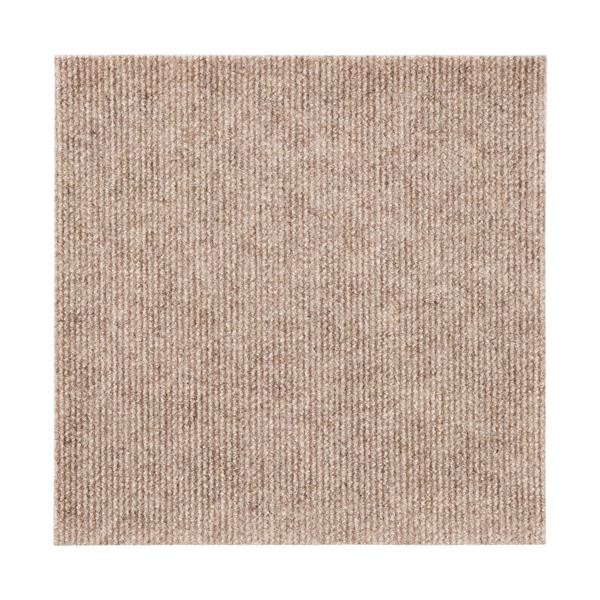 (まとめ) 吸着タイルマット/タイルカーペット (ベージュ) 30×30cm 9枚入り 汚れ防止＆防音 『ぴたQ』 (12個セット)