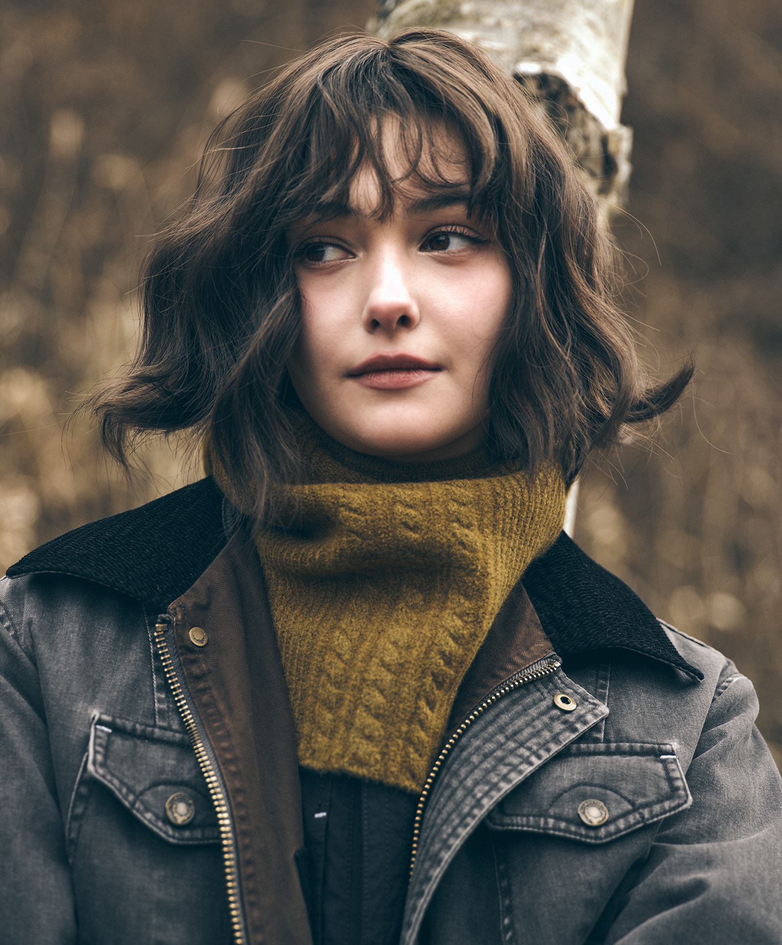 YAK CABLE KNIT BALACLABA [KHAKI]