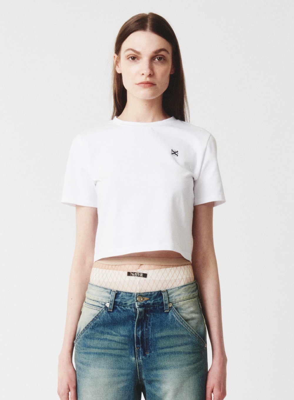【SATUR】 VINCI BASIC CROP T-SHIRTS : PURE WHITE 7,777円