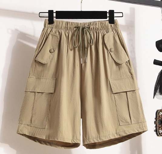 弾力 カーゴパンツ ショートパンツ レディース 夏 五分丈パンツ 弾力