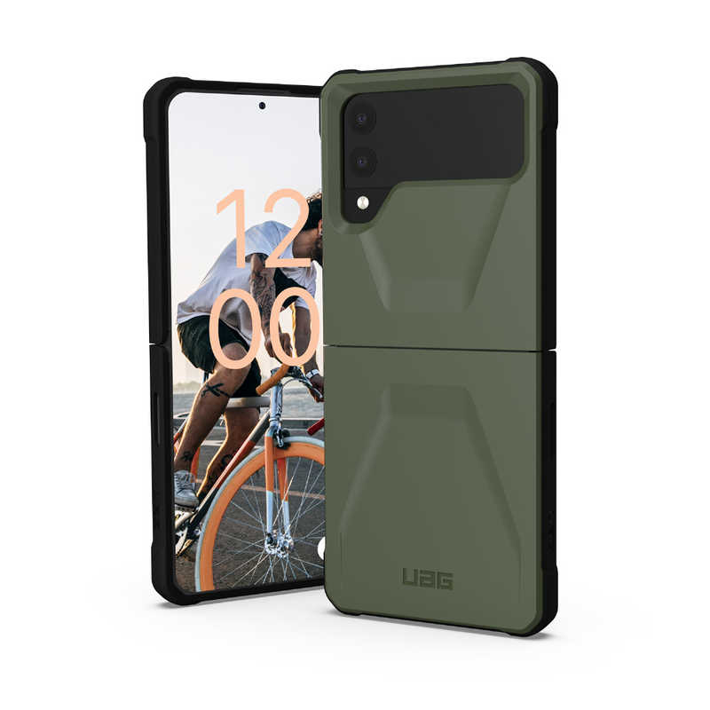 UAG　UAG社製耐衝撃Galaxy Z Flip4用ケース UAG オリーブ　UAGGLXZFLP4COL
