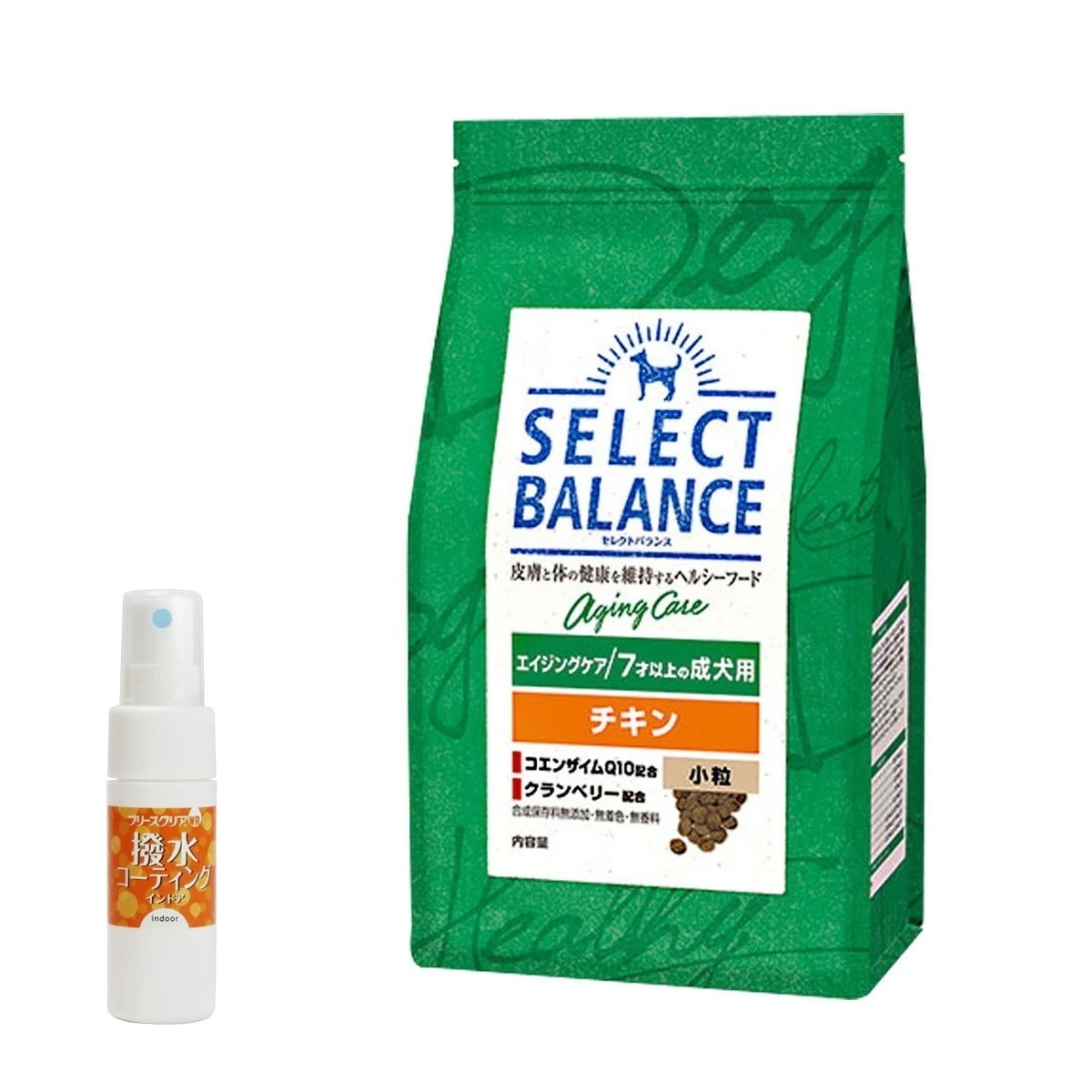 ドッグフード エイジングケア チキン 小粒 3kg【撥水コーティングインドア(水回り用) 20ml付き】
