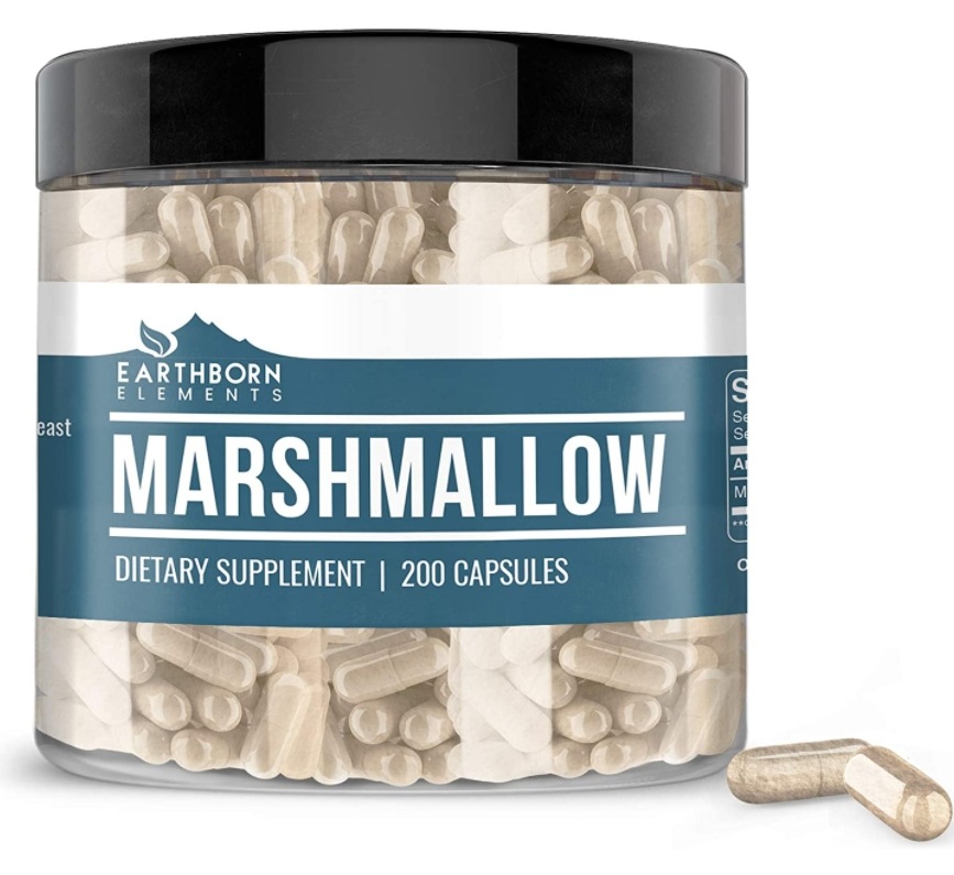 Marshmallow Root 950 mg/Serving 100 Servings High in Mucilage Pure Potent Non-GMO Gluten-Free
