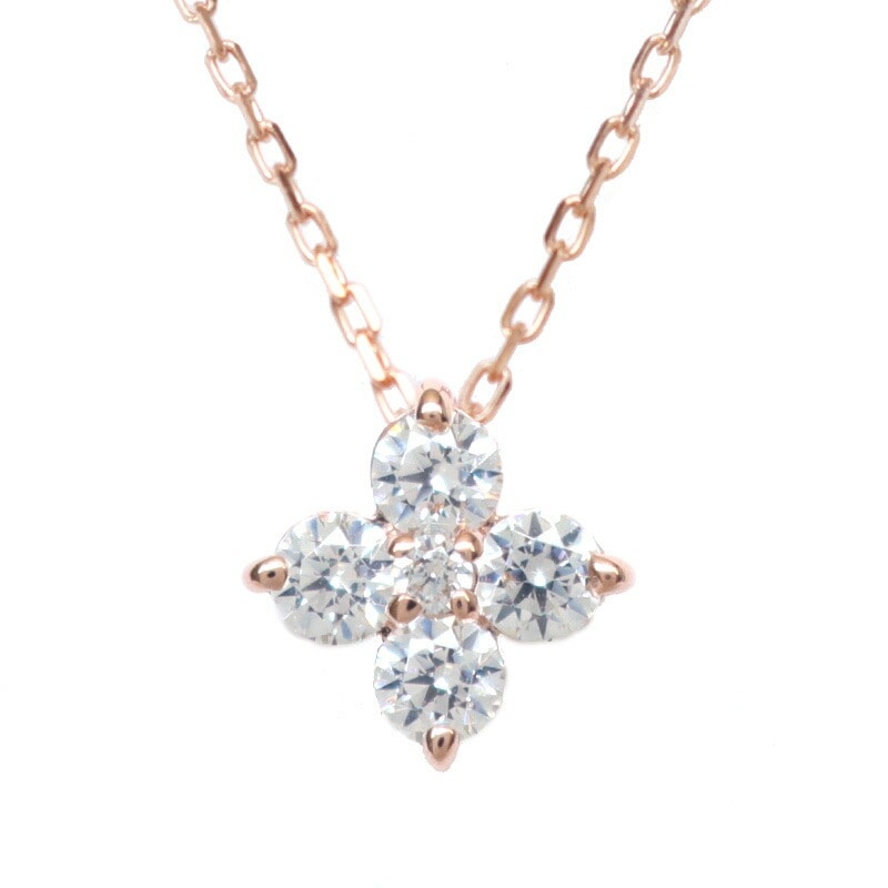 リボン済＆紙袋 4c ネックレス 正規品 レディース フラワーモチーフ 花モチーフ ネックレス ペンダント 4度 プレゼント シルバー 祝い 喜ばれるギフト