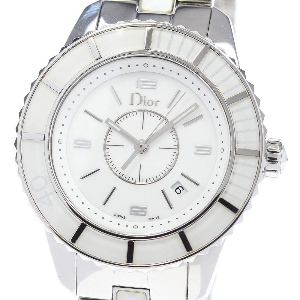 ディオール Dior CD113111 クリスタル デイト クォーツ レディース _849832【中古】 133,600円