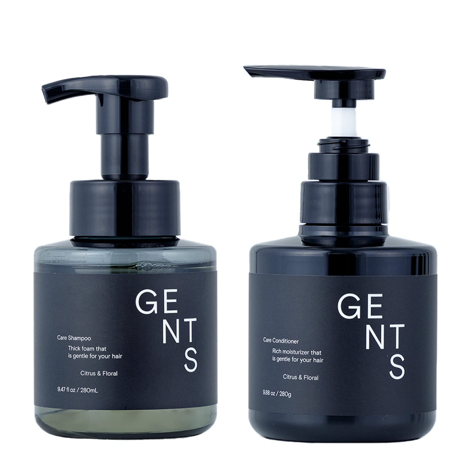 GENTS ジェンツ 神泡シャンプー コンディショナー セット 各280mL 軟毛 スカルプ ボリュームアップ 香水 美容師共同開発 毛髪診断士監修 シトラス&フローラルの香り メンズ