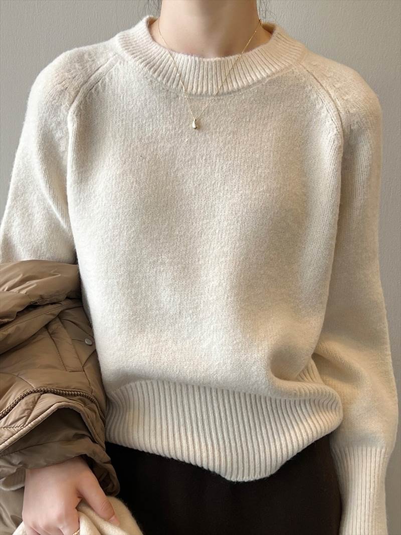 トップス レディース ニット セーター ハイネック モックネック 袖あり 長袖 ラグランスリーブ きれいめ シンプル カジュアル 大人 上品 おしゃれ お洒落 かっこいい 大人女子 こなれ感 メンズラ