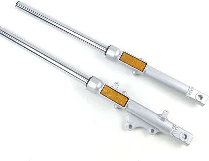 互換品 フロントフォーク ヤマハ YBR125 YBR125K 700mm 左右セット 純正タイプ 中期・後期(シルバー)