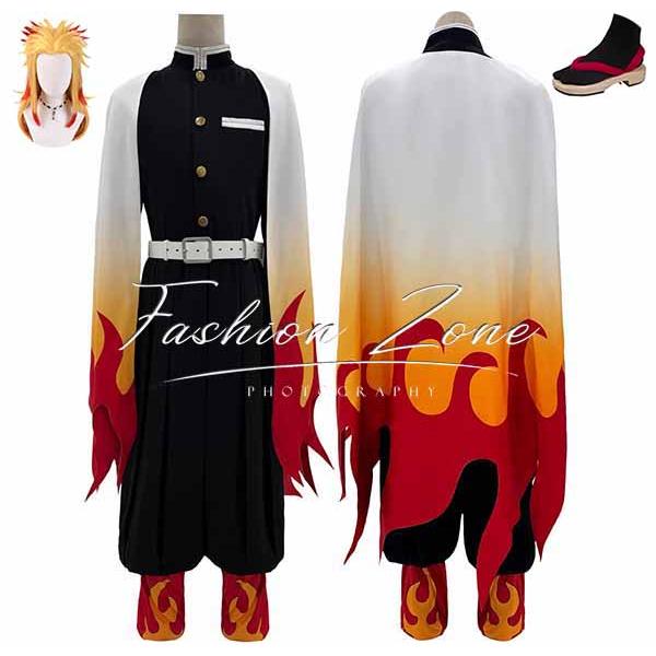 【品質良い 大好評中】大人気N0.1 煉獄杏寿郎 品質 コスプレ衣装 ウィッグ 靴 cos ハロウィン 演出服 変装
