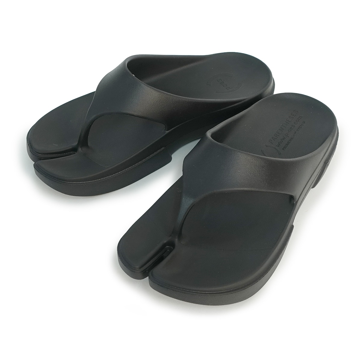リカバリーサンダル 01 FlipFlop メンズ レディース ブラック 黒 ビーサン 軽量 クッション 厚底