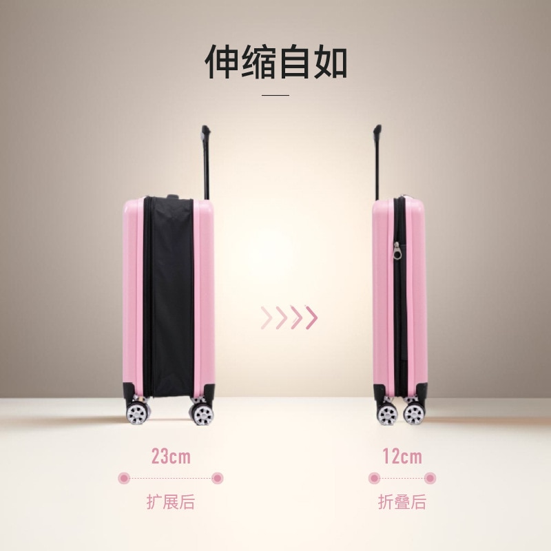 折りたたみスーツケース拡張可能軽量収納スーツケース20 インチ搭乗ケースパスワードボックスサイレント回転スーツケース