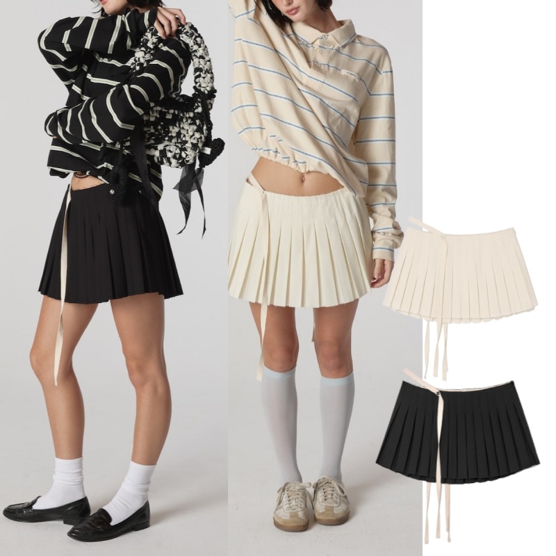 RILEY PLEATED MINI SKIRT プリーツ ミニ スカート (2カラー)ミニスカート
