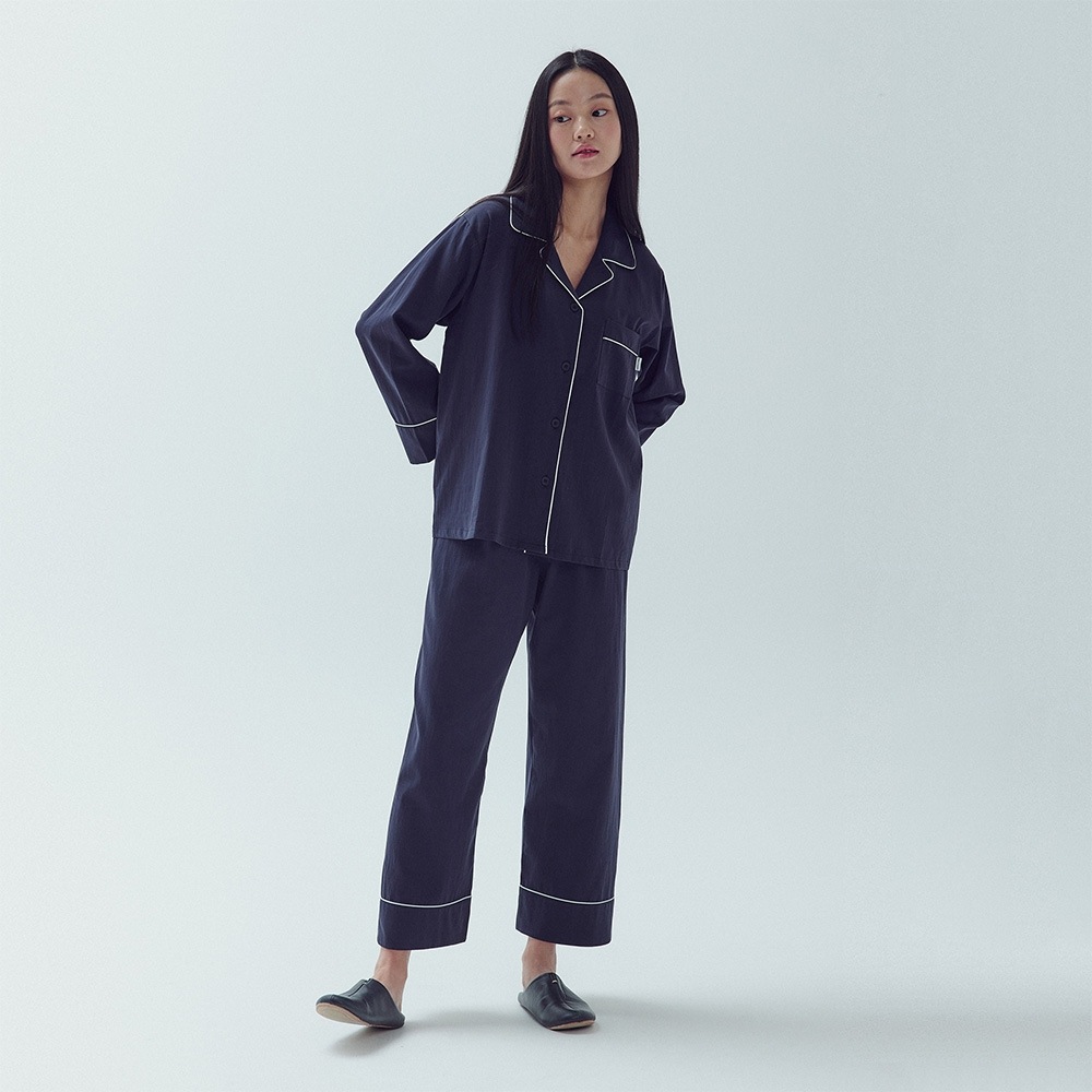 BALCONY 3550-BAFHP スミスパジャマ(W) Navy