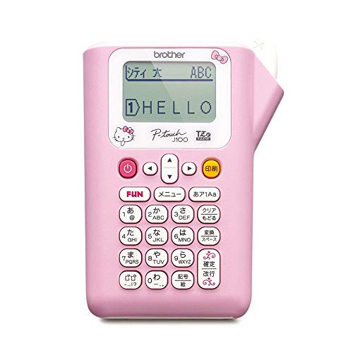 ブラザー工業 ラベルライター ピータッチ PT-J100KTP キティピンク(3.5mm*12mm幅