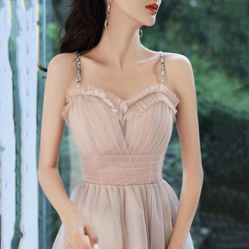 [現品/]ドレス2025 ピンク ホルターネックフォーマル同窓会発表会プリンセスウェディングパーティー結婚式演奏会お呼ばれ 5,283円