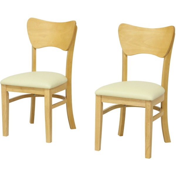 4268 フェブラダイニングチェア2脚組 ナチュラル