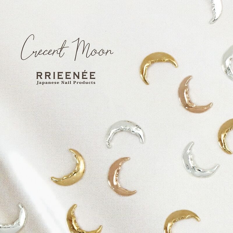 【予約販売】本 Crescent Moon クレセントムーン 三日月をモチーフにしたパーツです ゴールドシルバーピンクゴールドブラック 公式ストア ジェル デコ ネイルアート アート ネイル メタル パーツ
