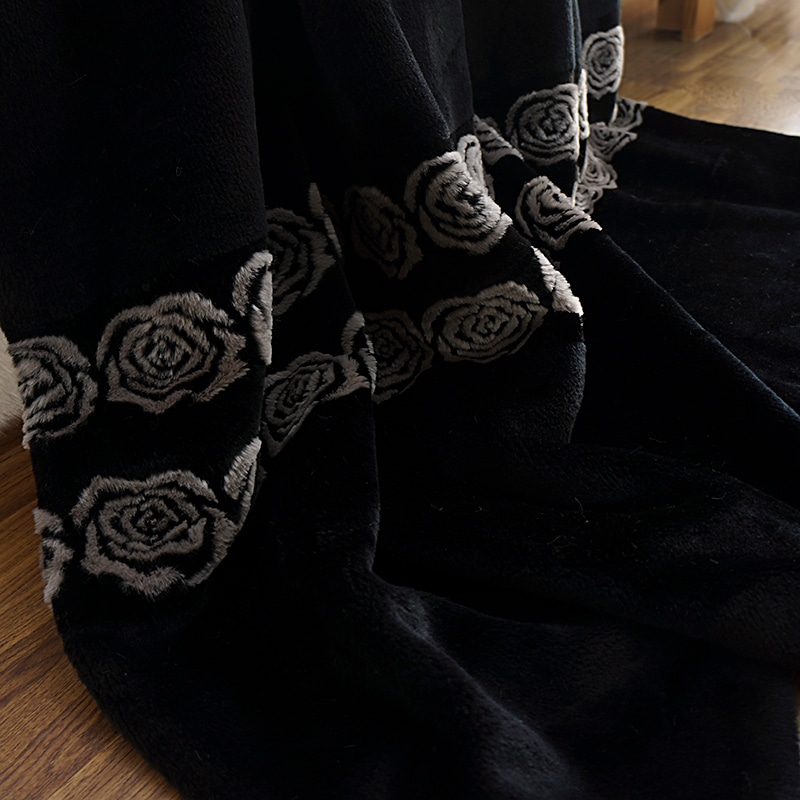 新中国式バラRoseFlowerミンクの毛質感フェイクピラフの毛布中国式別荘の内装は軽くて豪華