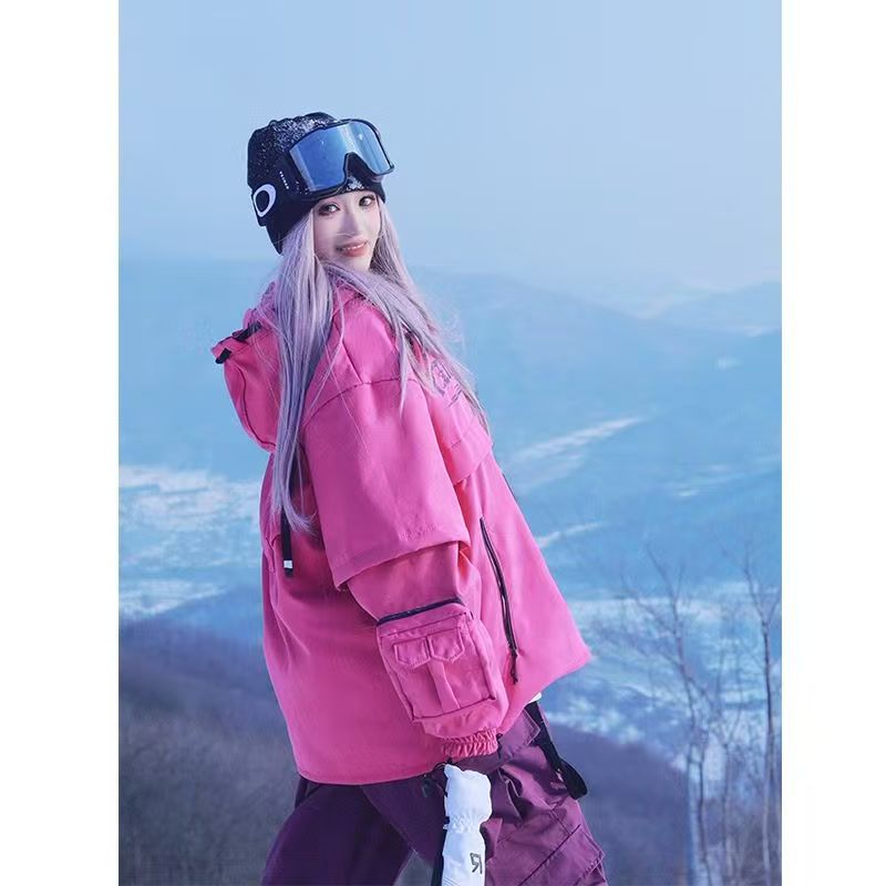 年末年始サプライズ福祉特売品 韓国風 スキーウェア 上下セット メンズ レディース 男女通用 スノーボードウェア アウター ジャケット パンツ 4,859円