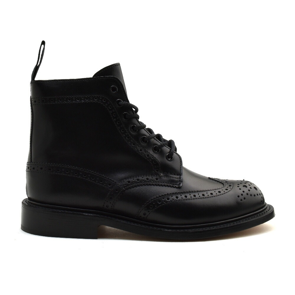 トリッカーズ カントリーブーツ レディース ダブルレザーソール ウイングチップ ブラック 黒 TRICKER S L5180 MALTON COUNTRY BOOT[l5180blk]