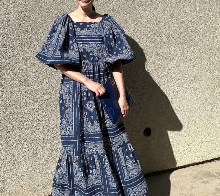 【急速出荷!】リゾート風 ワンピース レディース ロングワンピース 春 夏 ドレス 半袖ワンピース レトロ 柄 おしゃれ きれいめ 可愛い 韓国ファッション