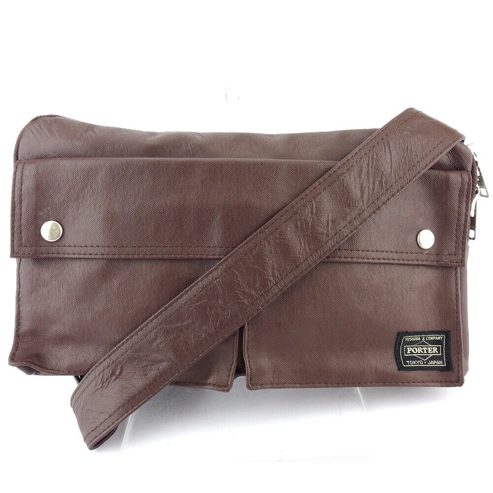 ウエストバッグ ウエストポーチ ロゴ メンズ 吉田カバン ブラウン シルバー 中古 19,822円