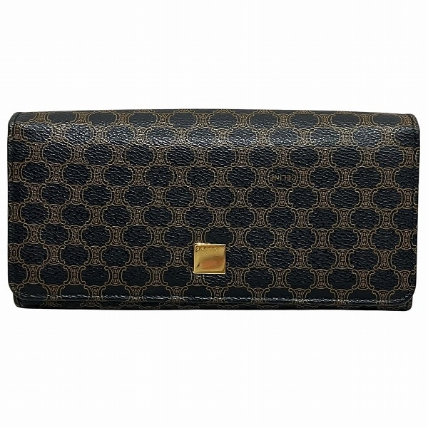 セリーヌ CELINE マカダム柄 がま口 長財布 ユニセックス【中古】
