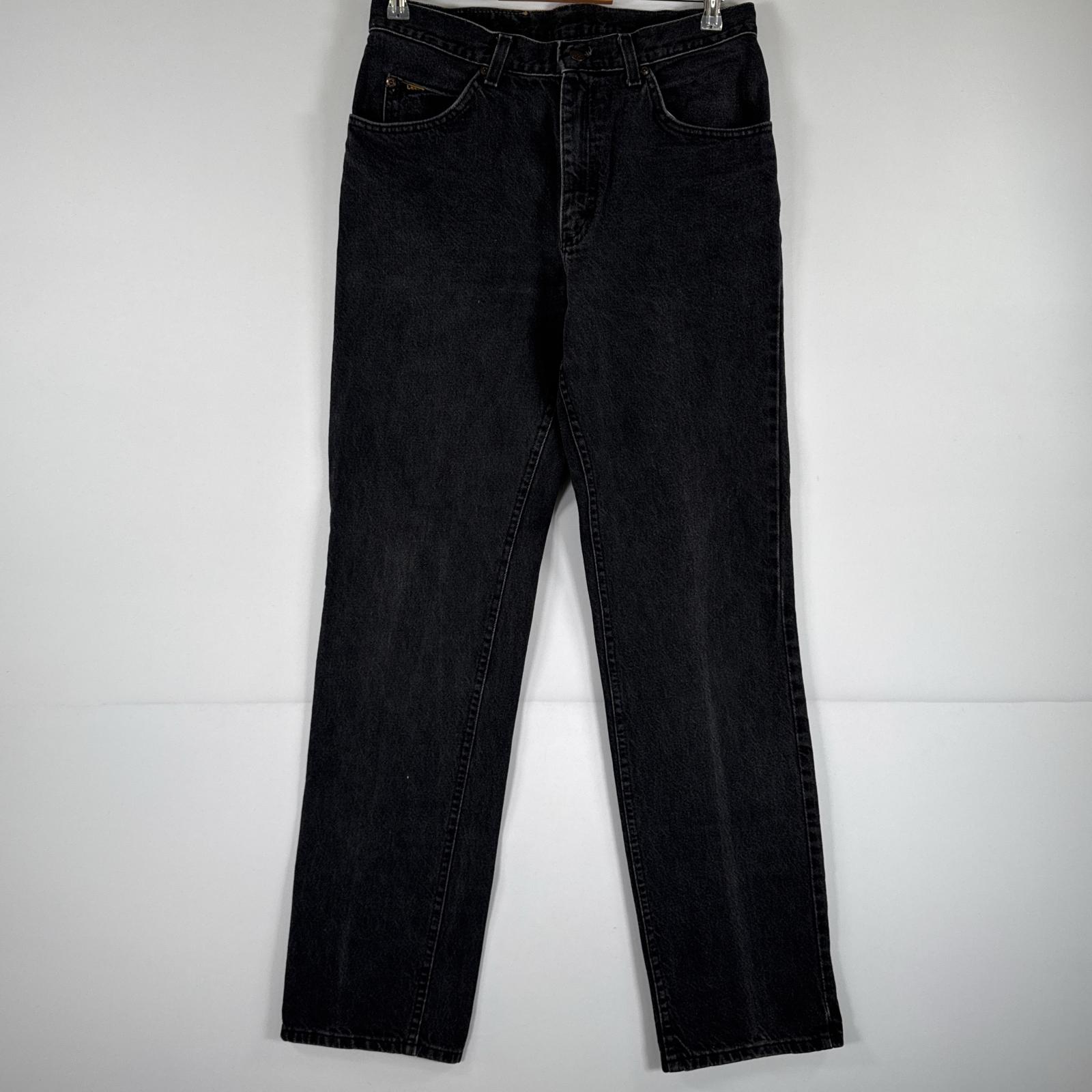 古着 90s/90年代 リー USA製 デニムパンツ Lee ジーパン カラーパンツ 5ポケット ジップフライ レザーパッチ ストレート w33 L34 ブラック メンズ 4,884円