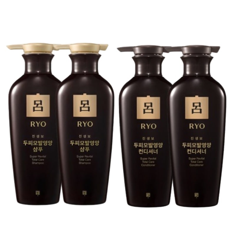 リョ眞生保(ジンセンボ)頭皮毛髪の栄養シャンプー 400ml x2個 +コンディショナー400ml x2個