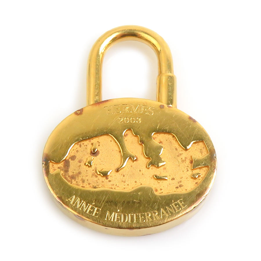エルメス HERMES カデナ 2008 ANNEE MEDITERRANEE メタル ゴールド レディース e60862i