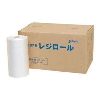 ジャパックス レジロールポリ袋 半透明 2500枚×6巻 RG623