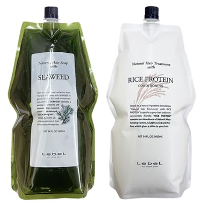 ルベル ナチュラル ヘアソープ ウィズ SW(シーウィード) 1600ml & ヘアトリートメント ウィズ RP(ライスプロテイン) 1600ml詰替えセット