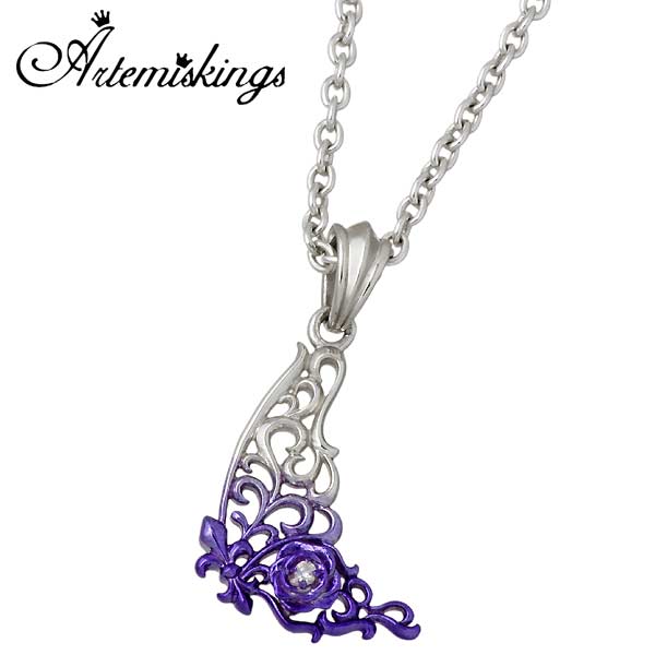 アルテミスキングス ARTEMIS KINGS パピヨン ローズ チャーム シルバー ペンダントトップ アクセサリー クリアキュービック シルバー 925 スターリングシルバー AKP0090