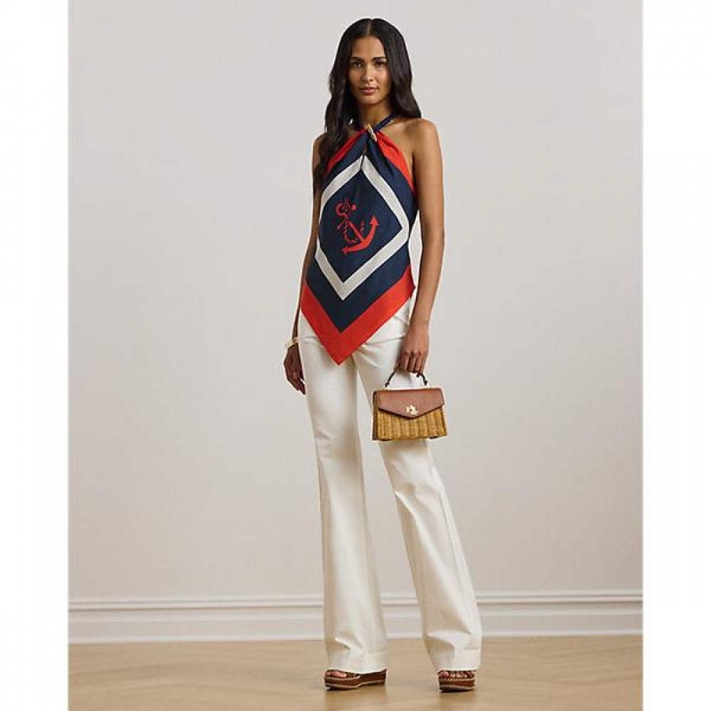 ローレンラルフローレンストレッチコットンキャンバスワイドレッグパンツ (WMLRPNTSBV20280100)