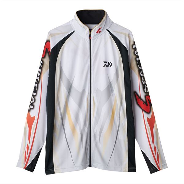 ダイワ ウェア DE-7225 スペシャルロングスリーブフルジップシャツ ホワイト 3XL